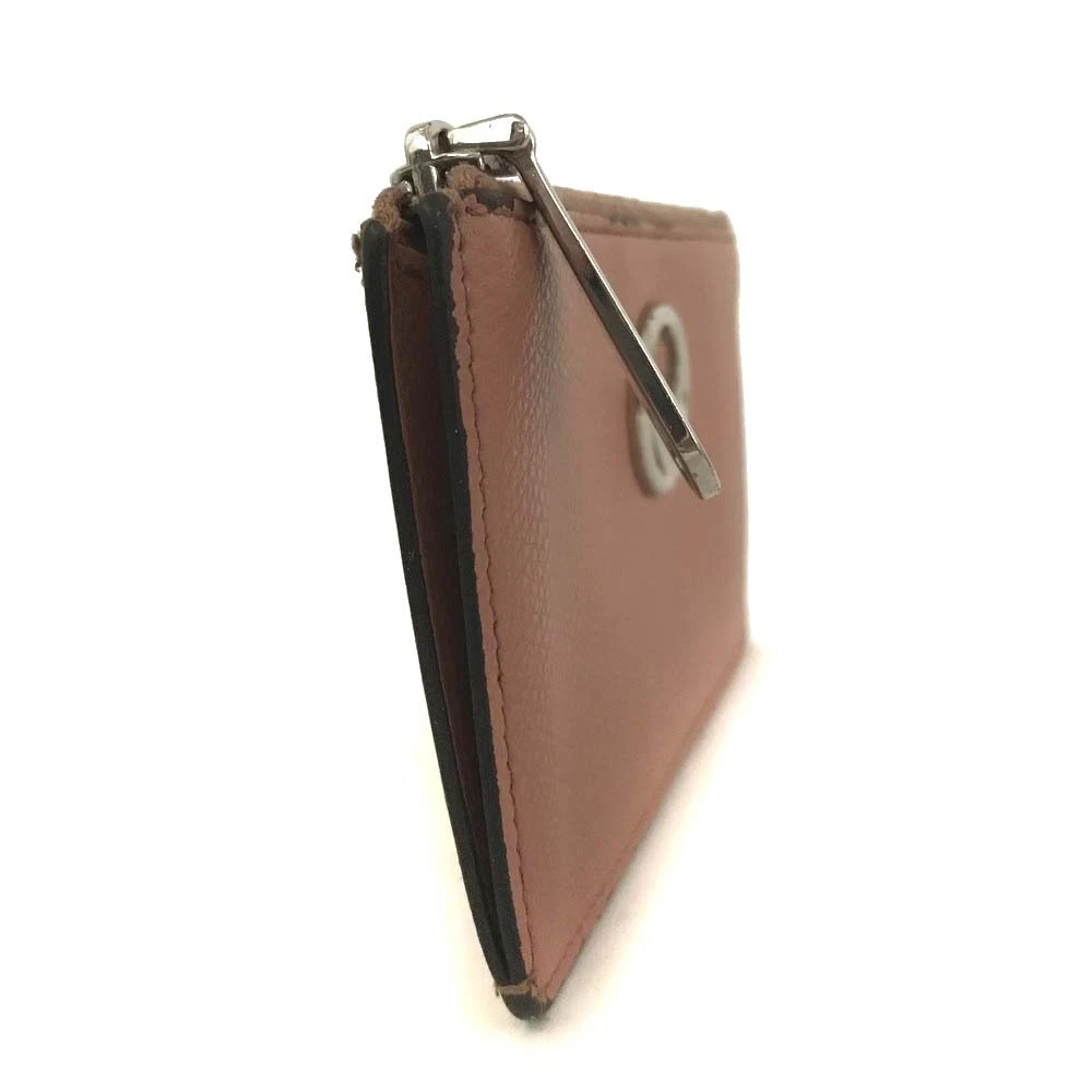 FENDI F is Fendi Leather Coin Card Holder Pink/6CF1176