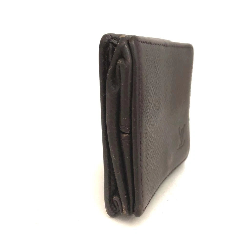 Louis Vuitton Taiga Porte Mannaie Boite Leather Coin Purse Wallet MI0968