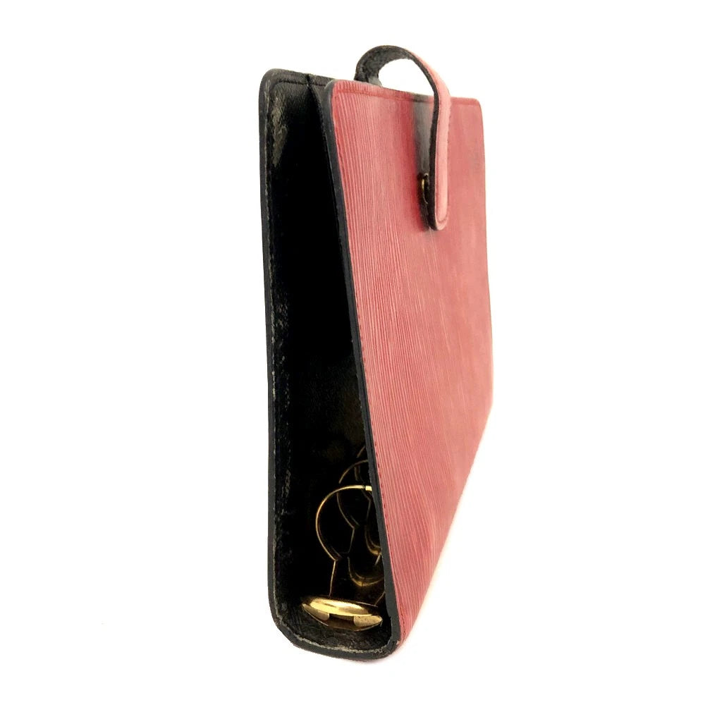 $755 Louis Vuitton Epi Agenda MM Leather Notebook Cover Red  SP0977