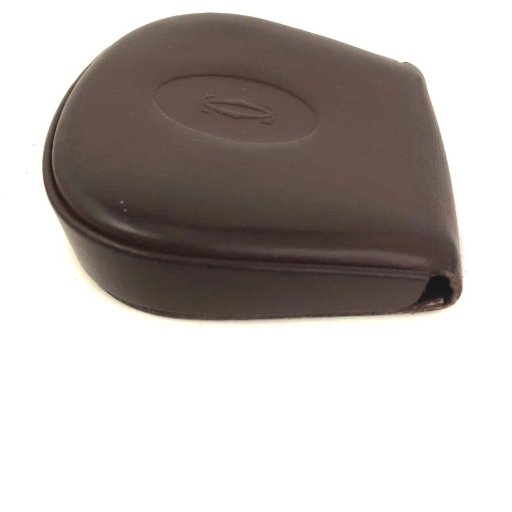 Must de Cartier Leather Coin Purse Wallet Bordeaux