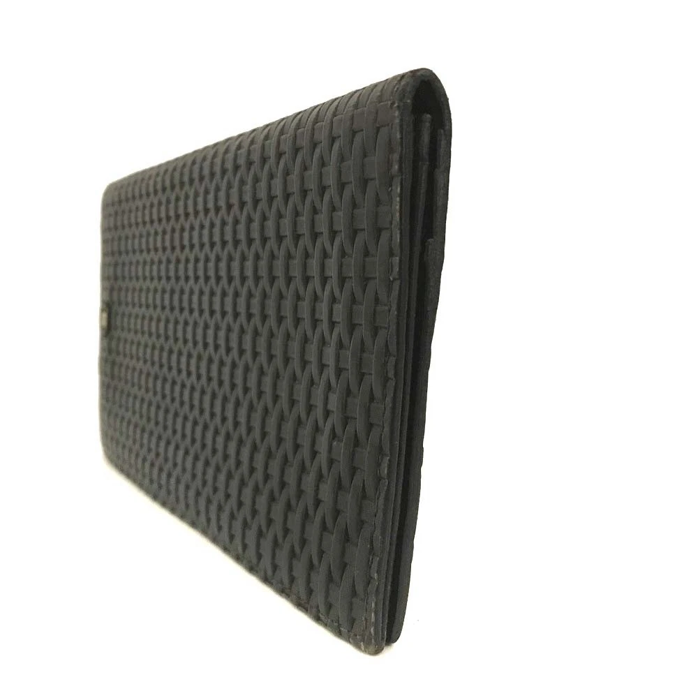 Salvatore Ferragamo Vara Leather Long Bifold Wallet Black