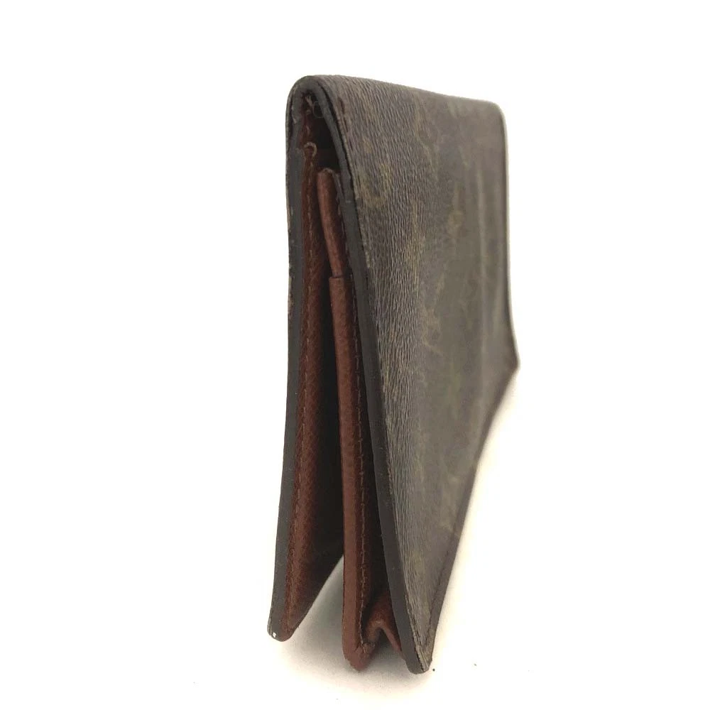 $630 2001 Louis Vuitton Monogram Porte Cartes Credit Yen Bifold Long Wallet CT0011