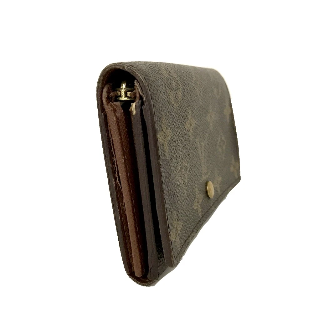 $560 2000 Louis Vuitton Monogram Porte Monnaie Billets Tresor Bifold Wallet CA0040