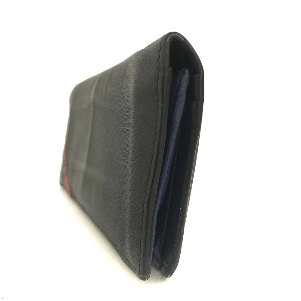 PRADA Saffiano Leather Long Bifold Wallet Black