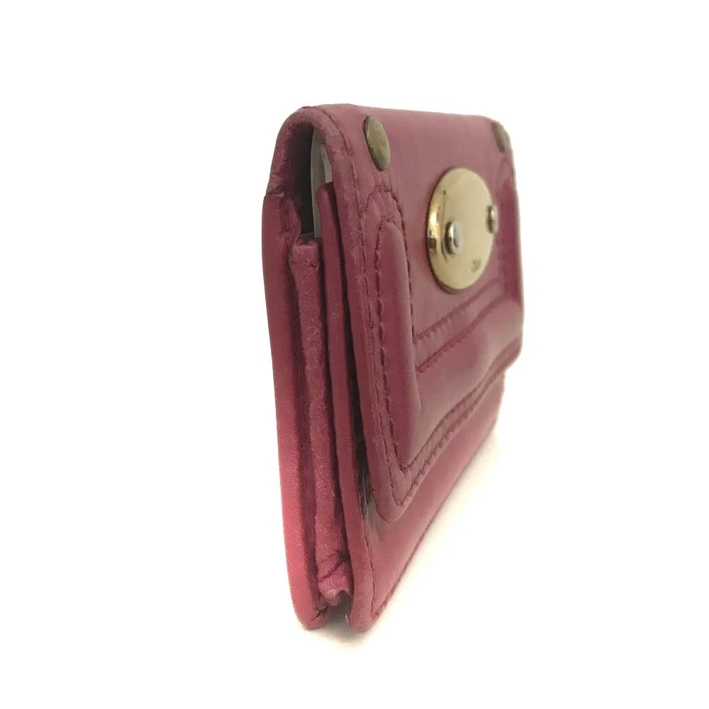 Chloe Bay Leather Card Case Pink
