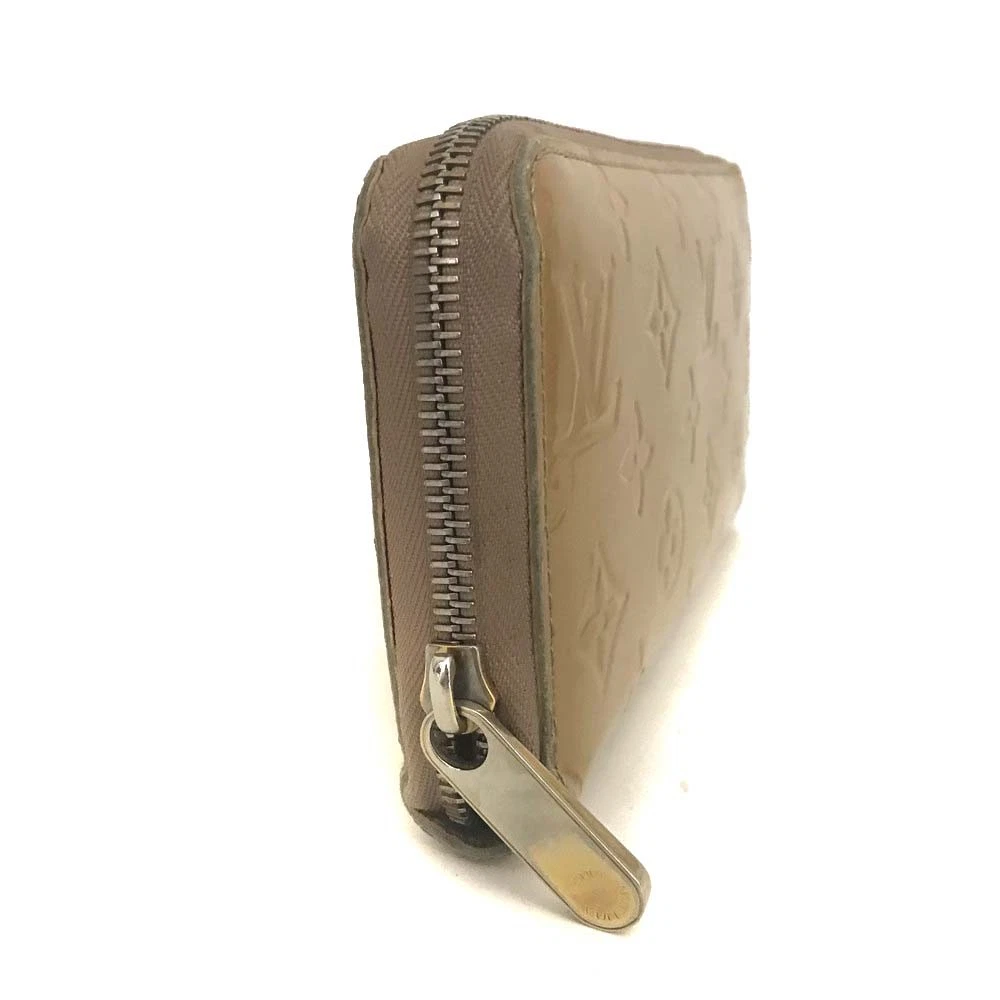 $1120 2006 Louis Vuitton Monogram Vernis Zippy Zip Around Long Wallet Noisette CA0066