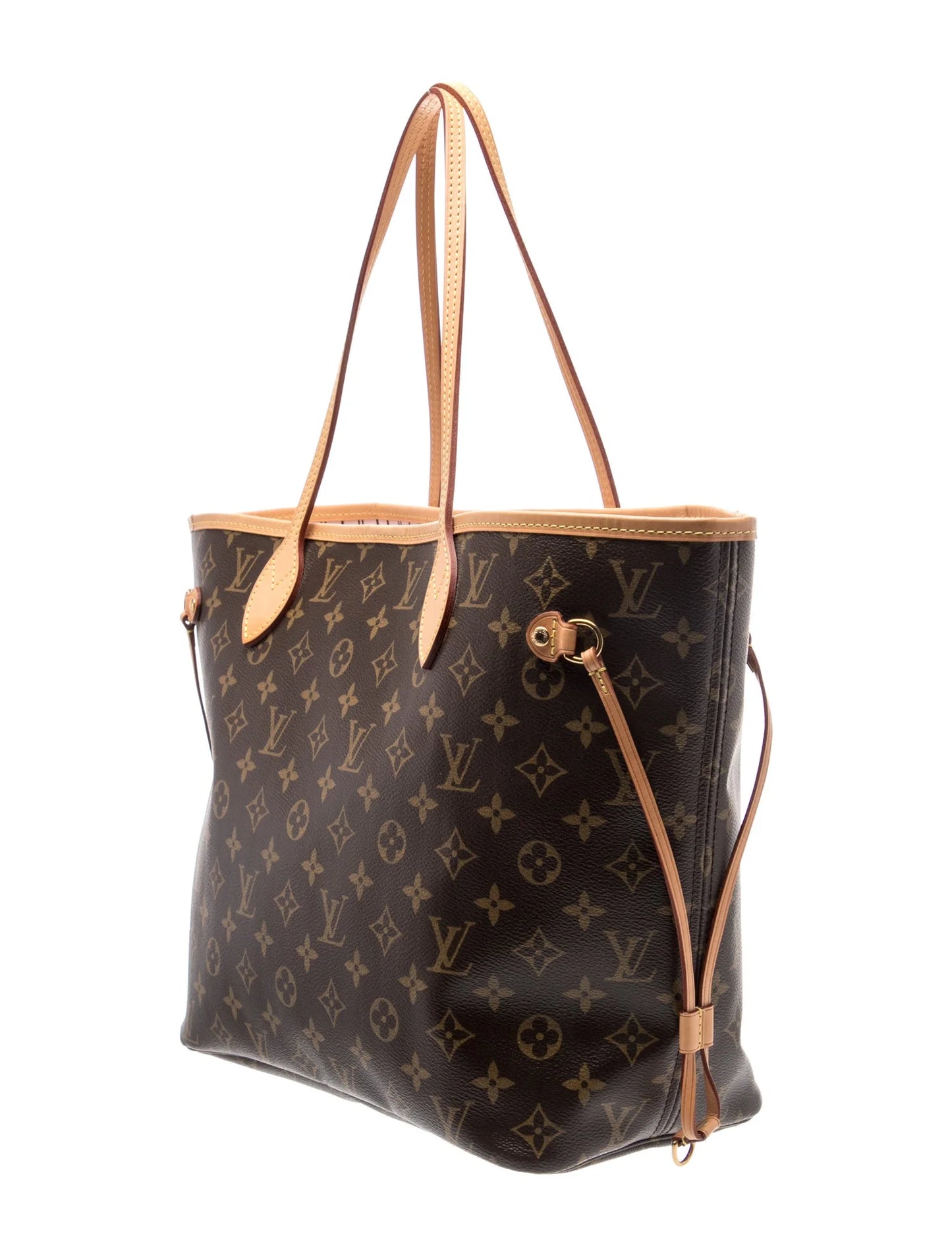 $2300 2015 Louis Vuitton Monogram Neverfull MM Rose Ballerine