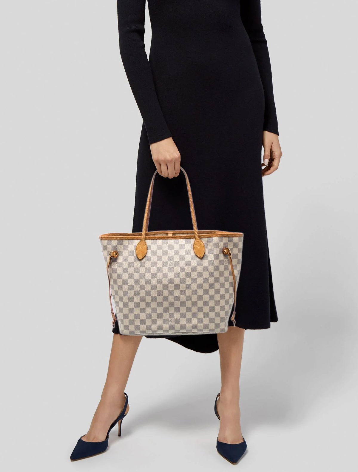 $2240 Louis Vuitton Damier Azur Neverfull MM
