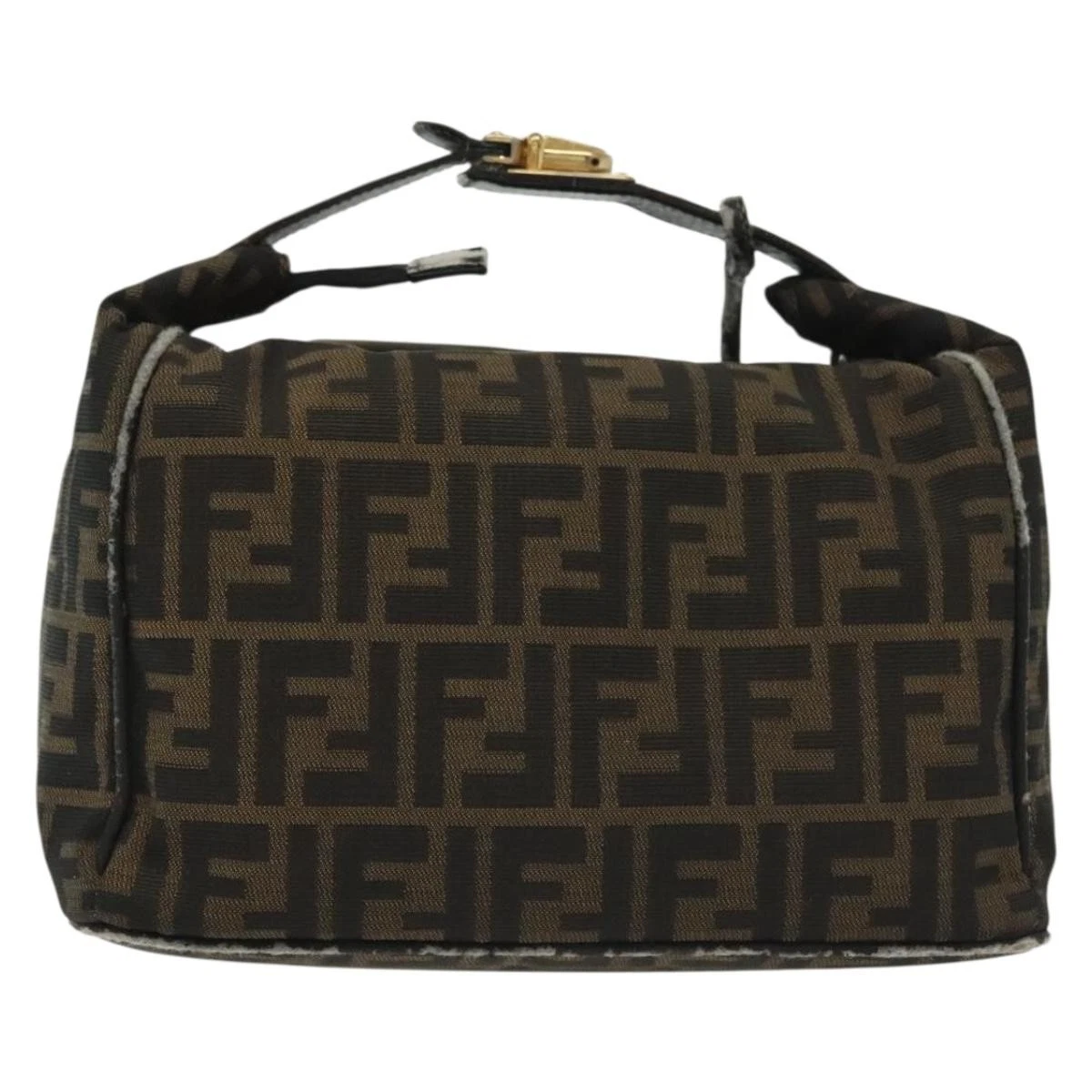 $980 2003 Fendi Zucca Canvas Vanity Hand Bag 2211-26715-009