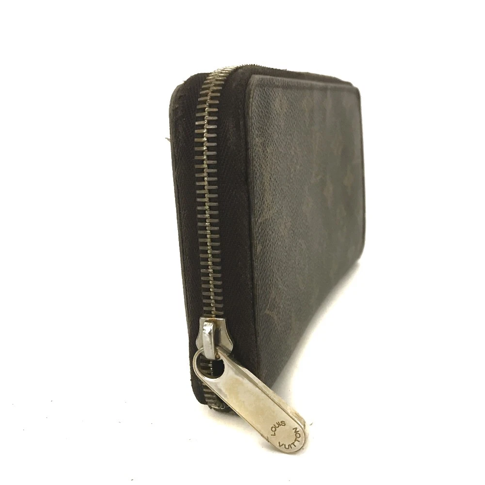 $915 2010 Louis Vuitton Monogram Zippy Zip Around Long Wallet Purse Brown CA0190