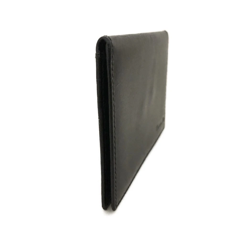 $450 CHRISTIAN DIOR Grained Calfskin Logo Card Case Black
