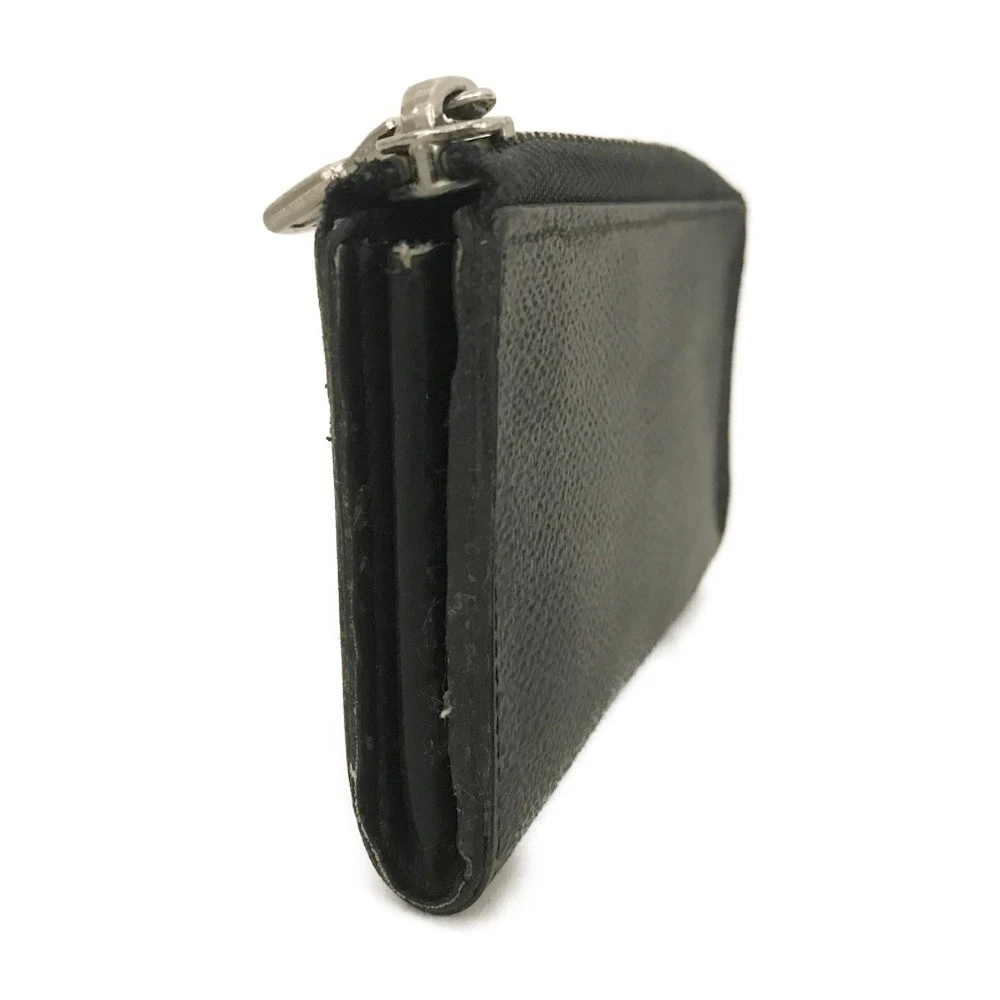 $345 Louis Vuitton Damier Graphite Car Key Case Black SN1177