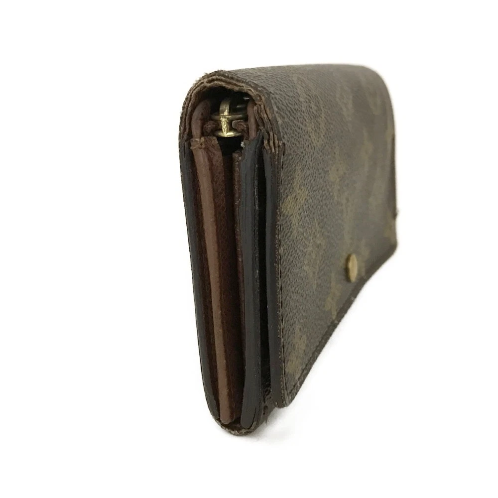 $560 2002 Louis Vuitton Monogram Porte-Monnaie Tresor Wallet CA0072