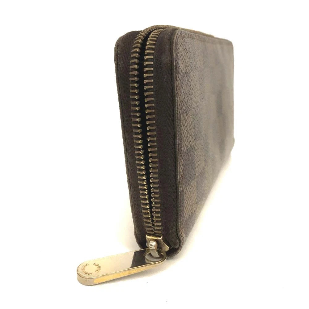 Louis Vuitton Damier Zippy Zip Around Long Wallet Purse Brown CA0150