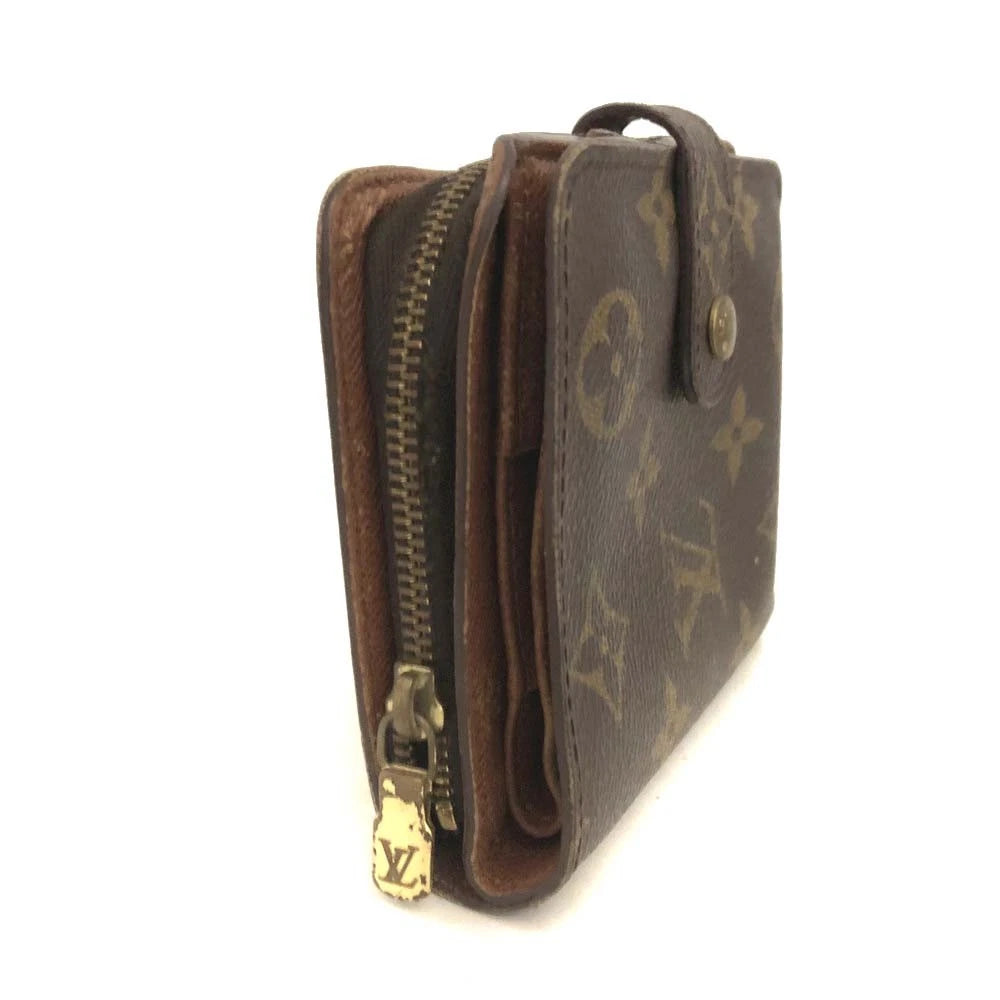 Louis Vuitton Monogram Compact Zip Bifold Wallet Brown MI0979