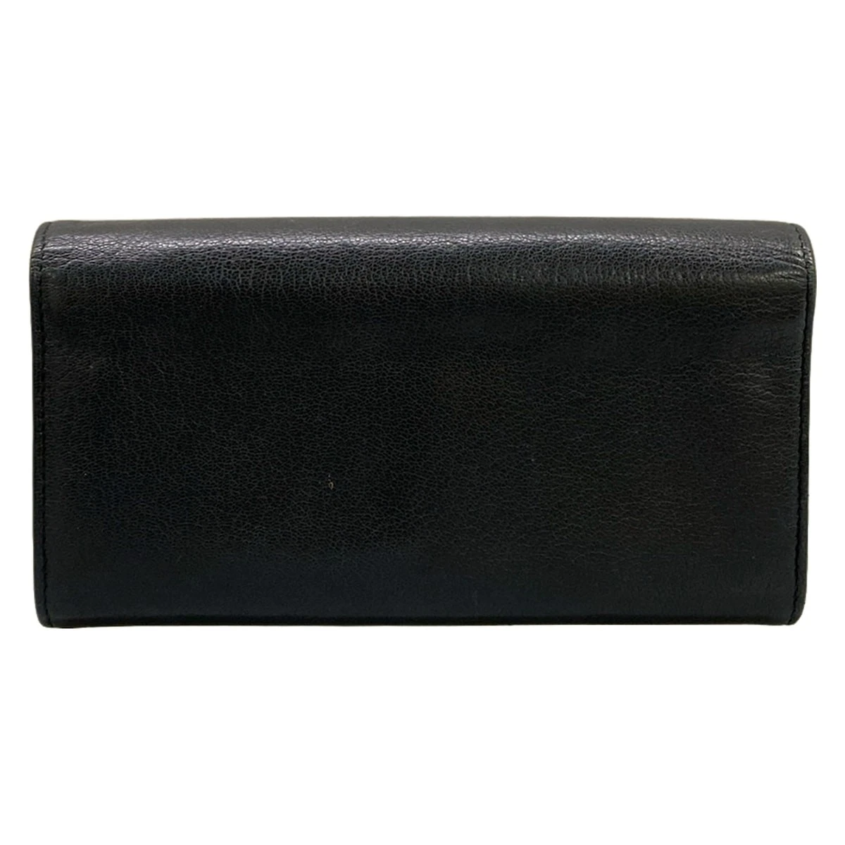 CHANEL Black Leather Long Wallet