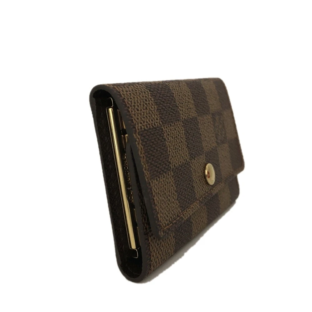 $340 2003 Louis Vuitton Damier Multicles 6 Ring Key Case Brown TH0023