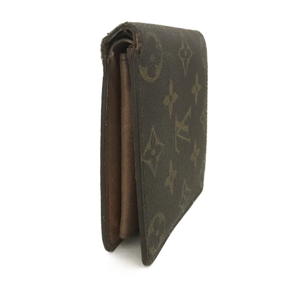 $585 1992 Louis Vuitton Monogram Portefeiulle Marco Bifold Wallet Brown CA1912