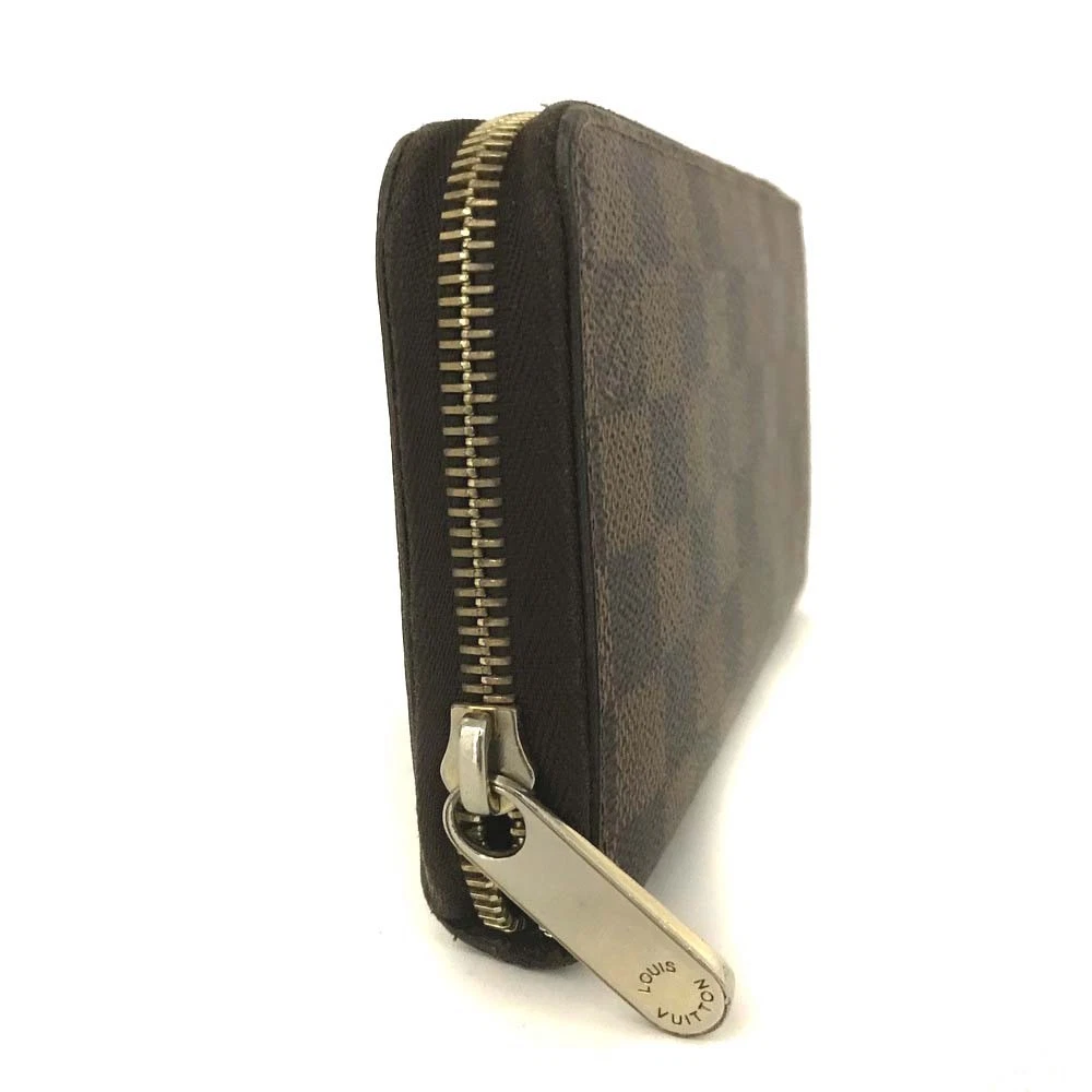 Louis Vuitton Damier Zippy Zip Around Long Wallet Purse Brown/3CF0930