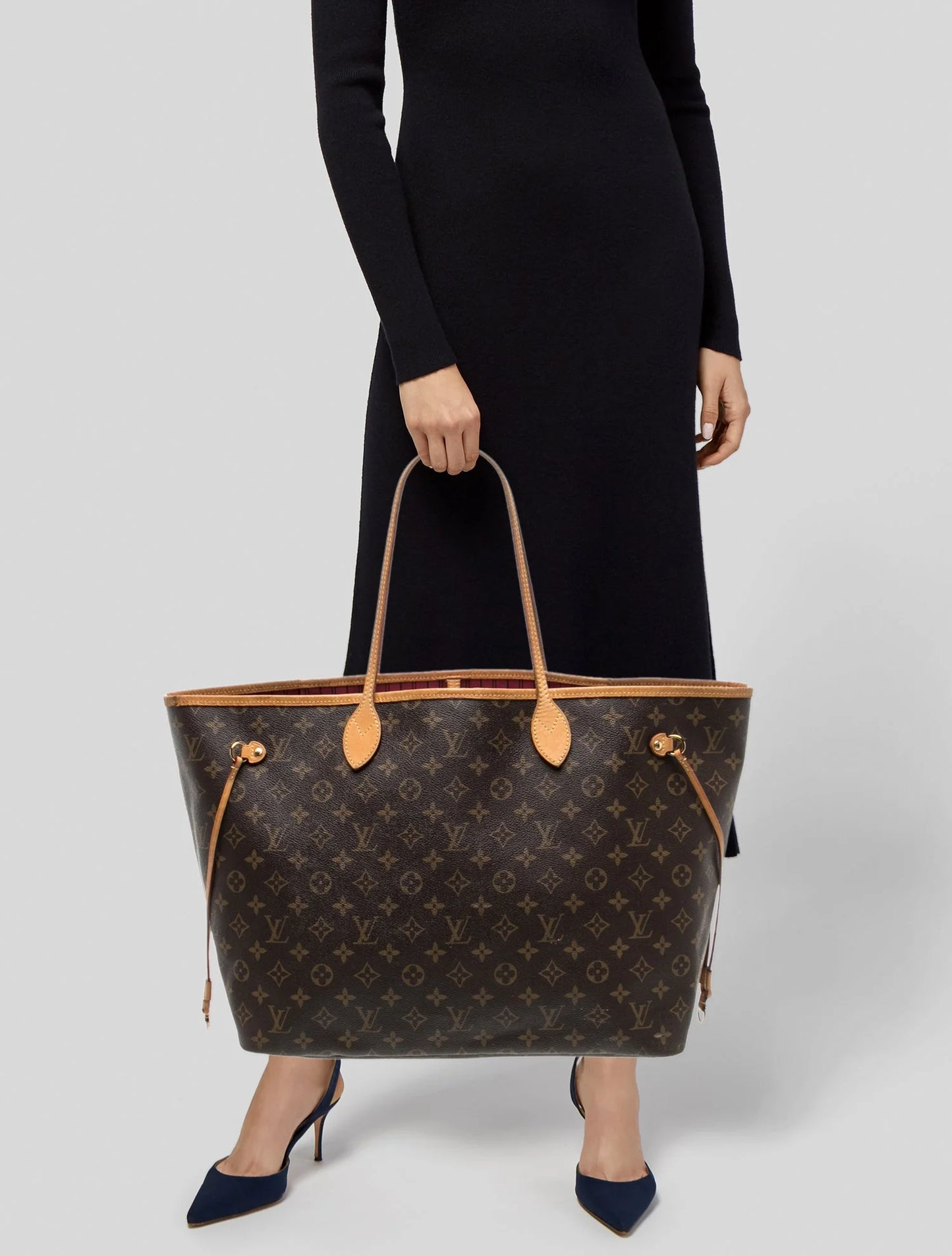 $2310 Louis Vuitton Monogram Neo Neverfull GM Pivoine with Pouch