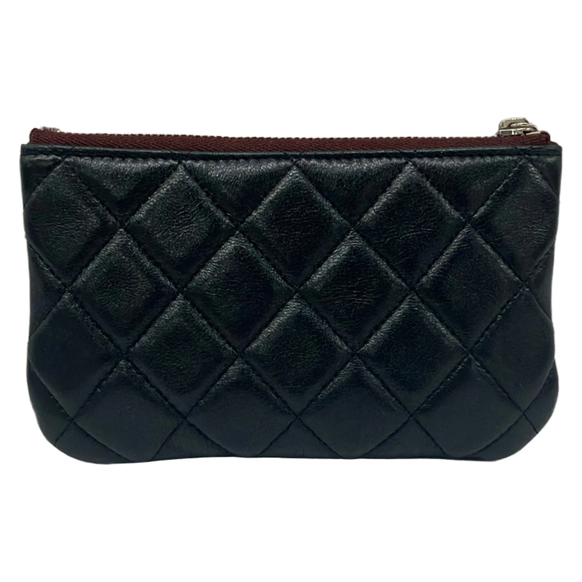 CHANEL Matelasse/Classic Mini Pouch Black Lambskin Pouch