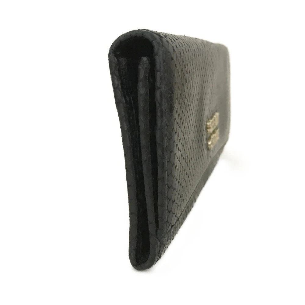 See By Chloe Leather Long Bifold Wallet Black