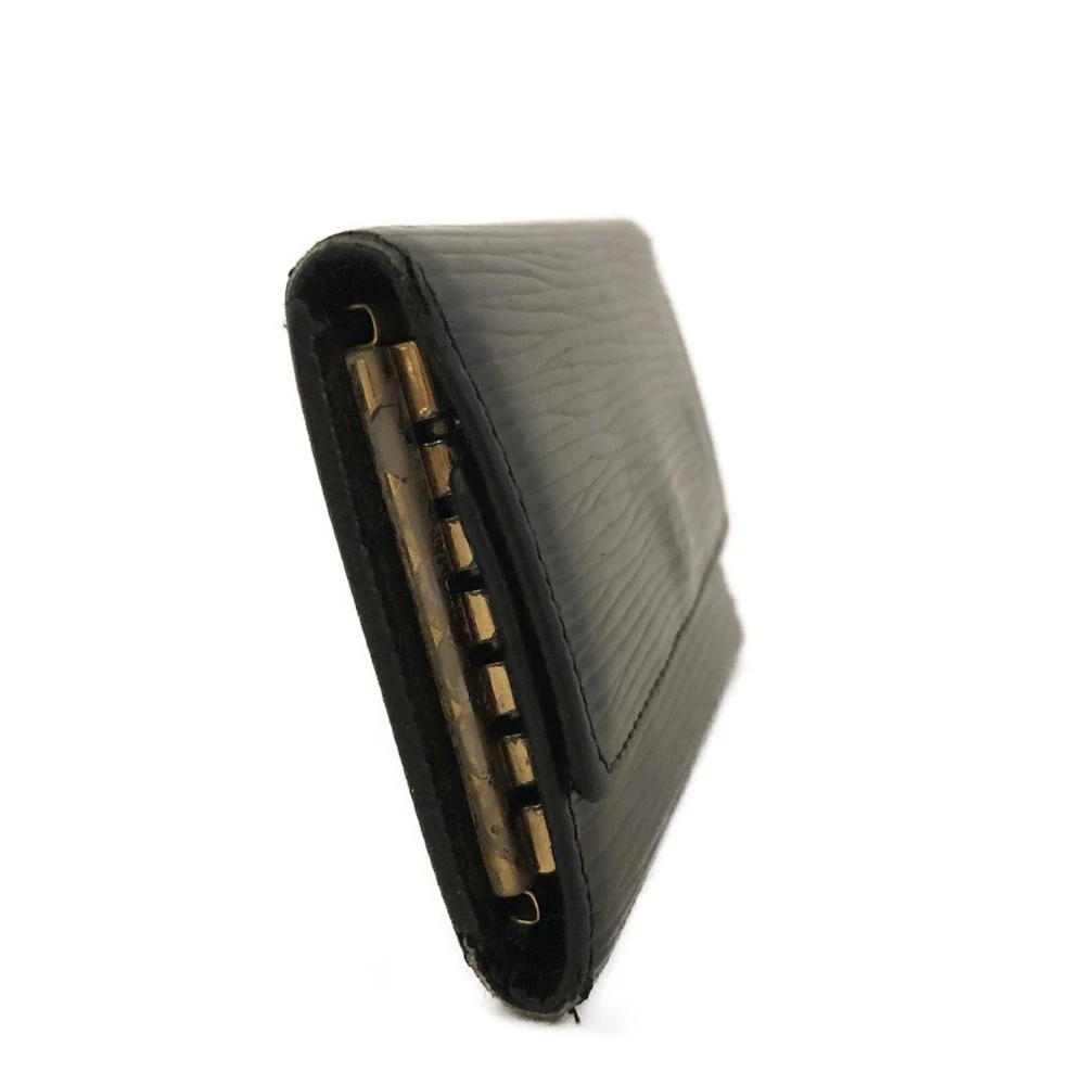 $445 2004 Louis Vuitton Epi Multicles Leather 6 Ring Key Case Black CA0044