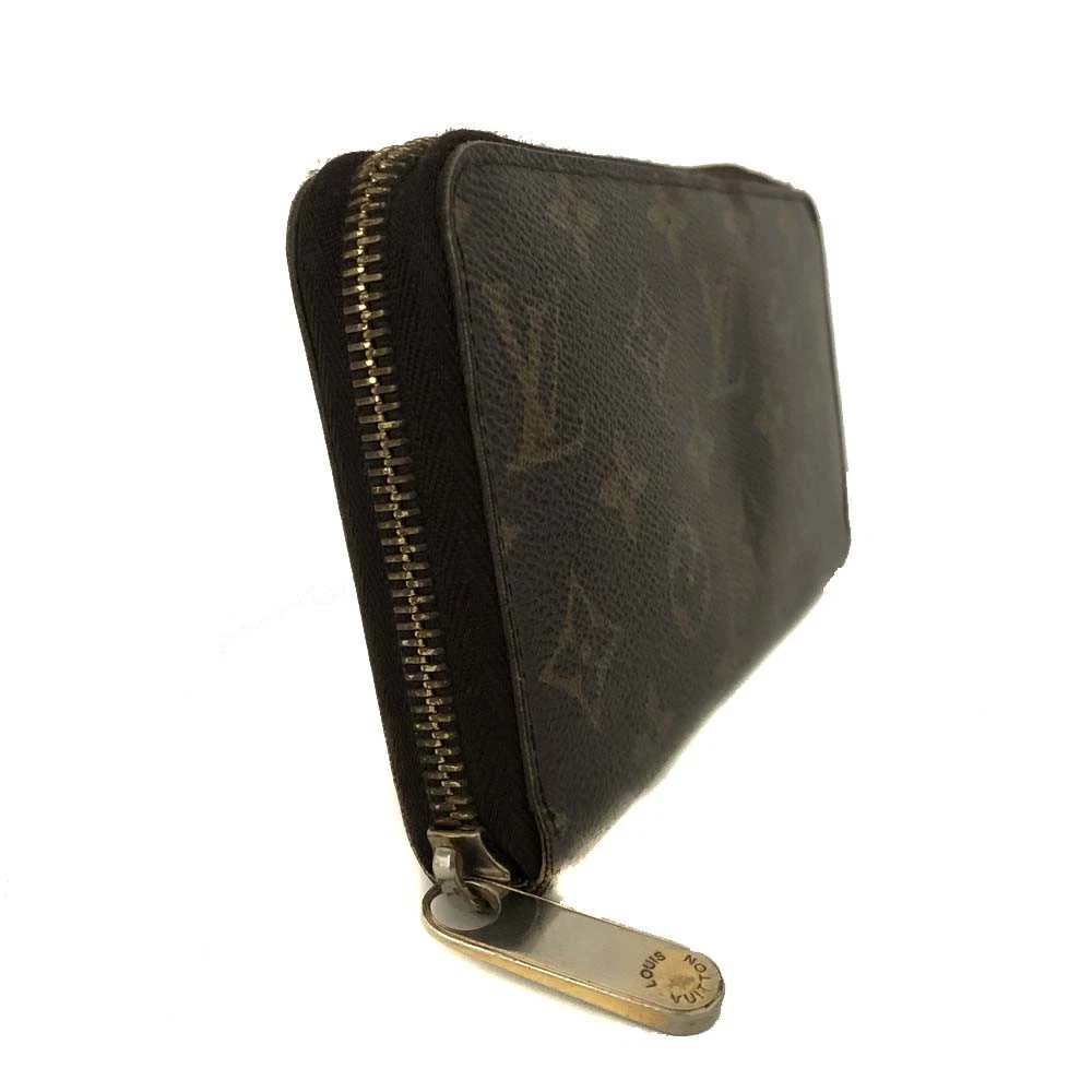 Louis Vuitton Monogram Zippy Zip Around Long Wallet Purse Brown CA2170