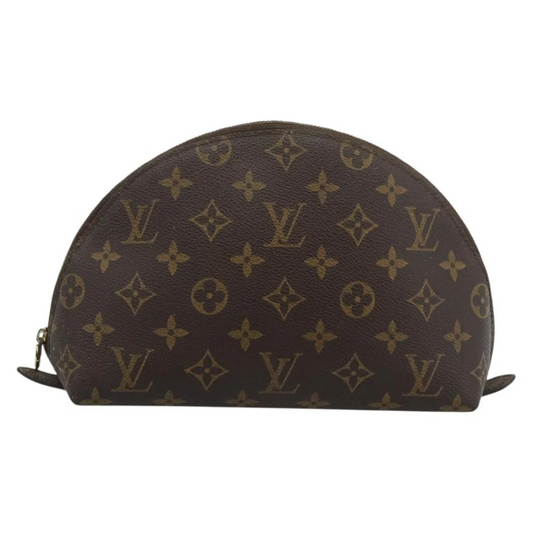 $735 2003 LOUIS VUITTON Monogram Trousse Demi Ronde TH0053