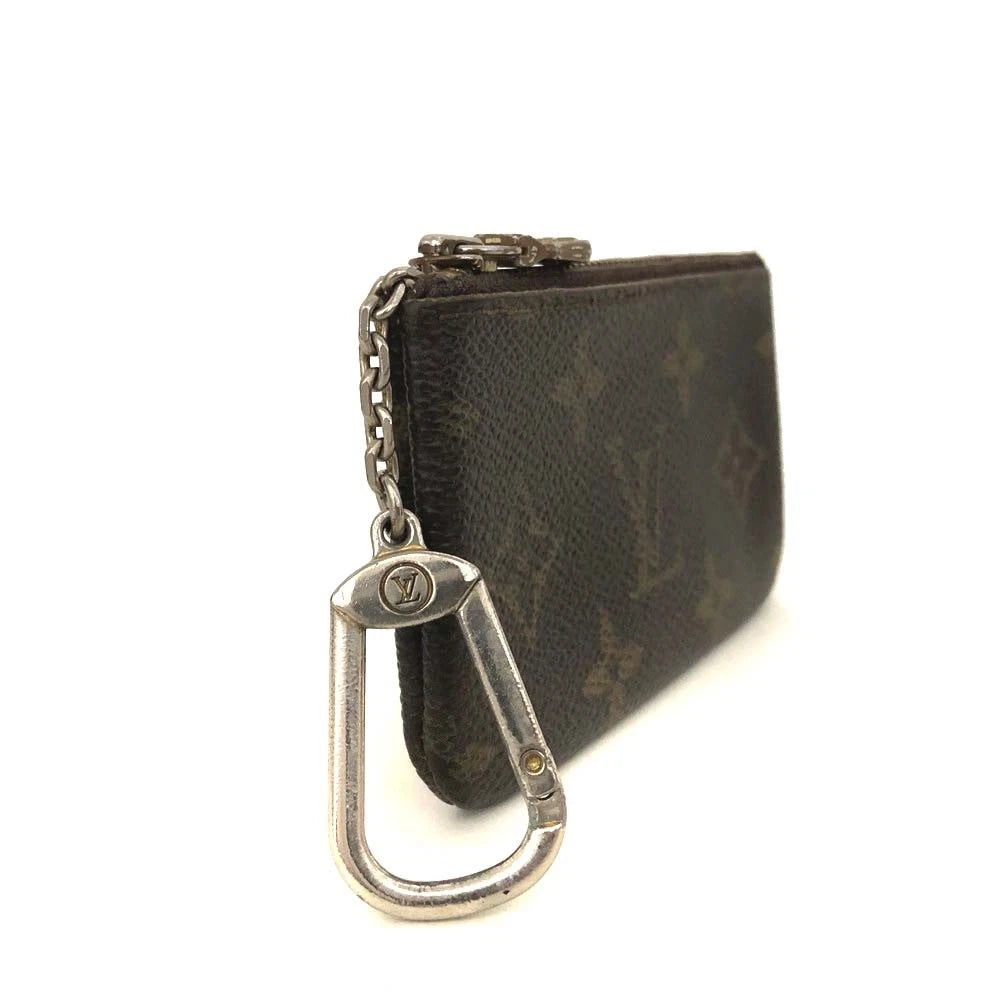 Louis Vuitton Monogram Pochette Cles Wallet Coin Purse Brown 8901ET