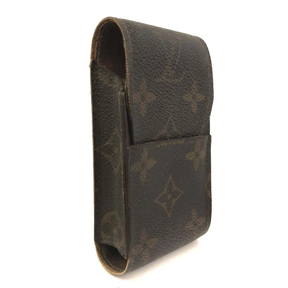 $310 1991 Louis Vuitton Monogram Cigarette Tobacco Case Brown MI0981
