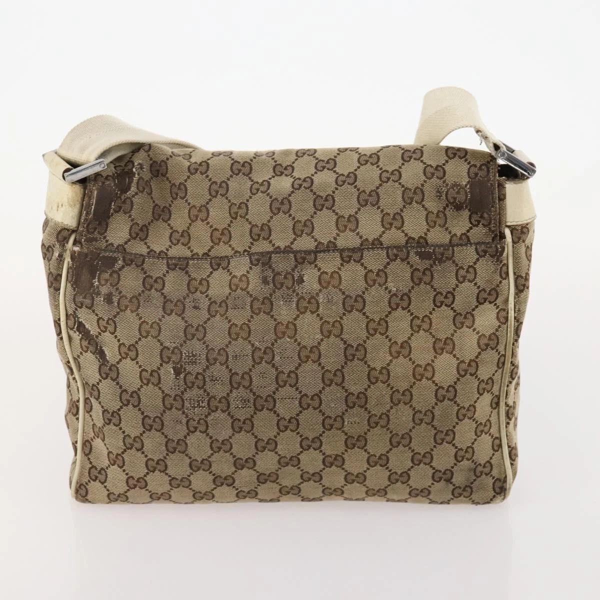 $1490 GUCCI GG Canvas Messenger Bag