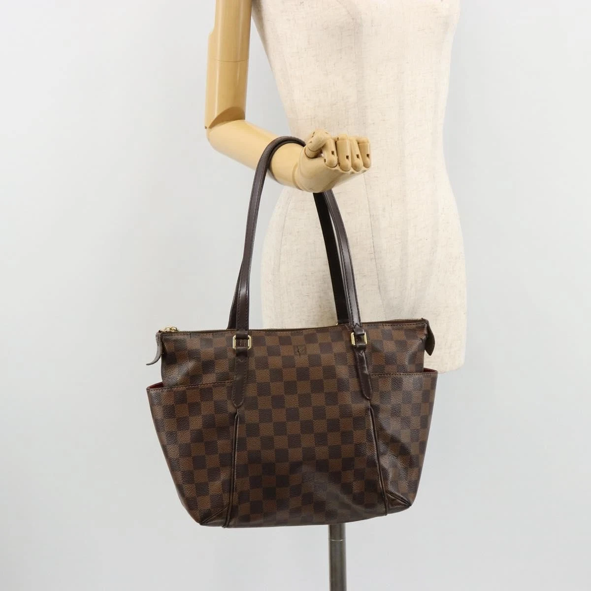 $1,350 2014 Louis Vuitton Damier Ebene Totally PM Tote Bag TJ2104