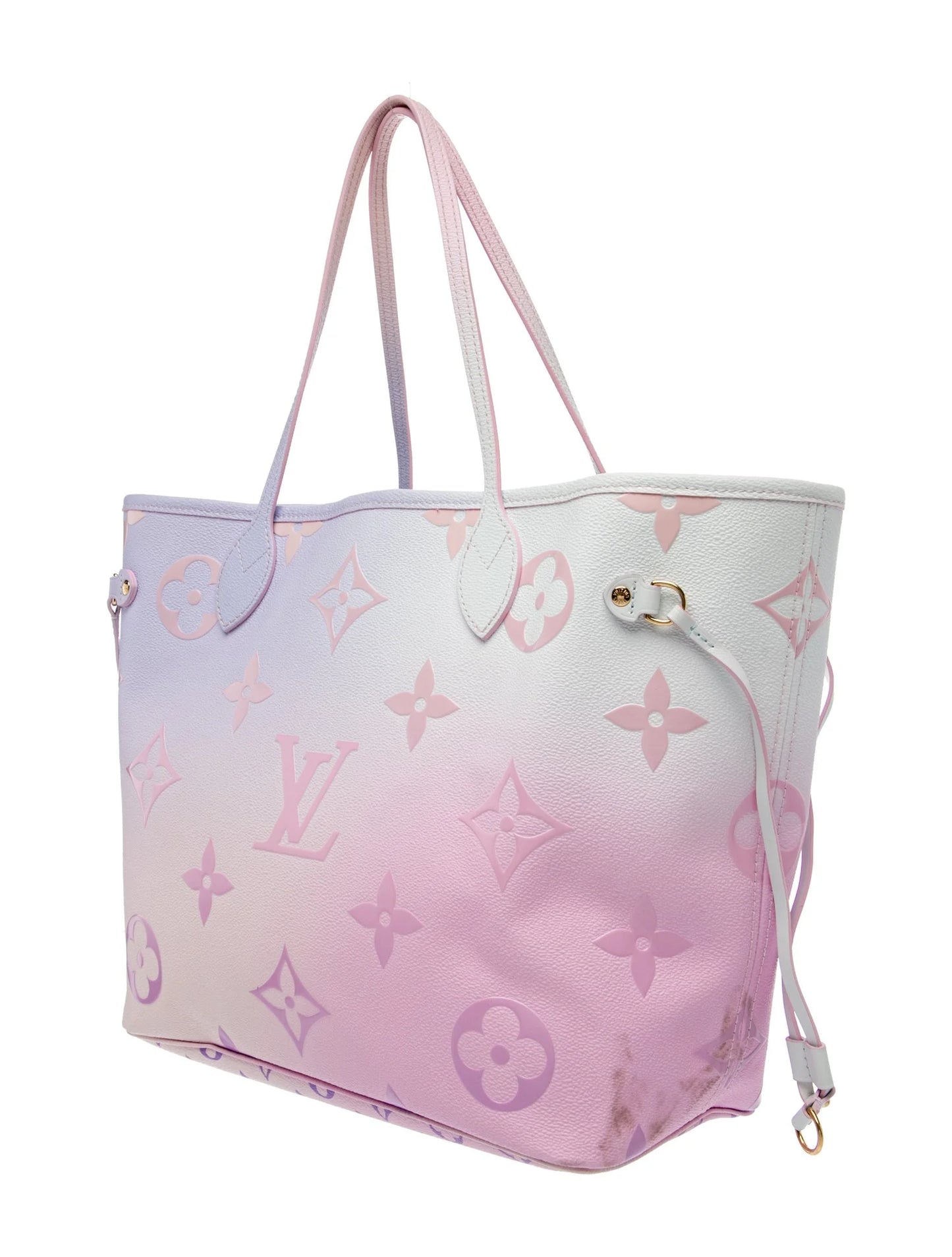 $3450 Louis Vuitton Monogram Giant Spring In The City Neverfull MM Sunrise Pastel