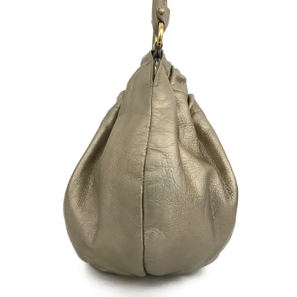 Salvatore Ferragamo Vara Leather Hand Bag Gold/8CH0052