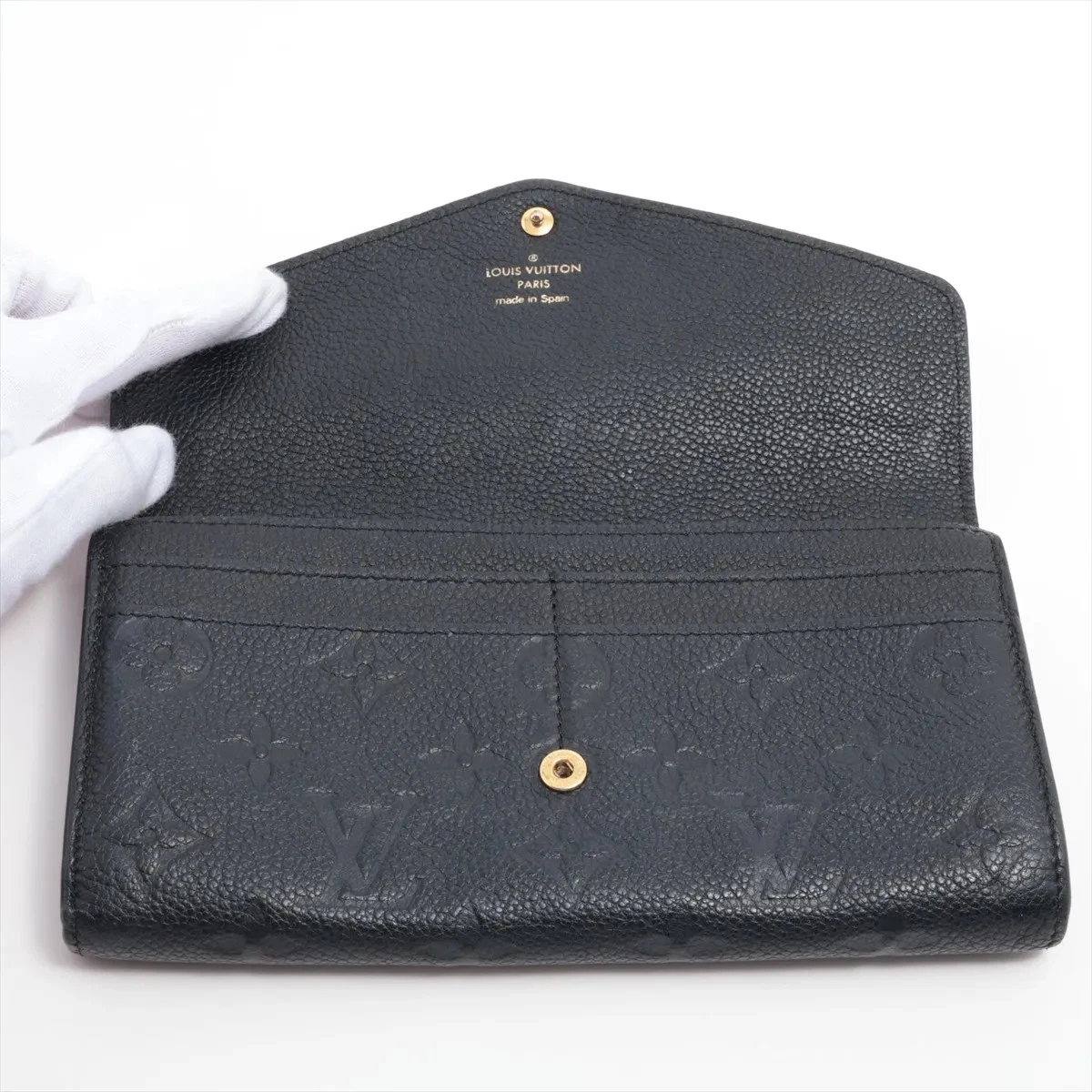 Louis Vuitton Empreinte Portefeuille Sarah M61182 Noir Long Wallet
