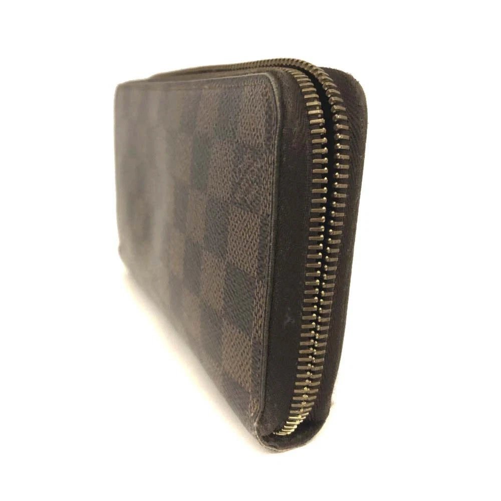 Louis Vuitton Damier Zippy Zip Around Long Wallet Purse Brown CA0150