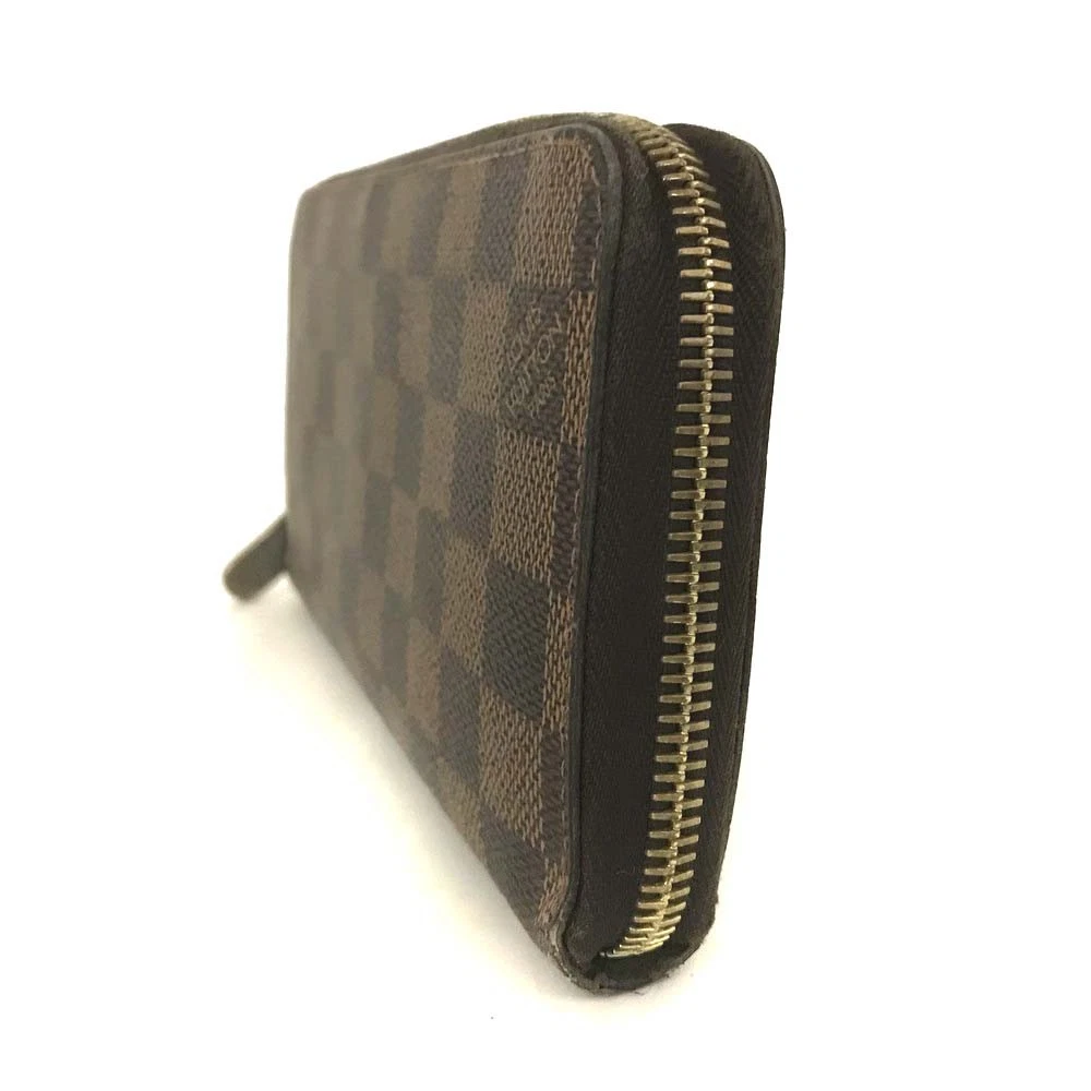 Louis Vuitton Damier Zippy Zip Around Long Wallet Purse Brown/3CF0930