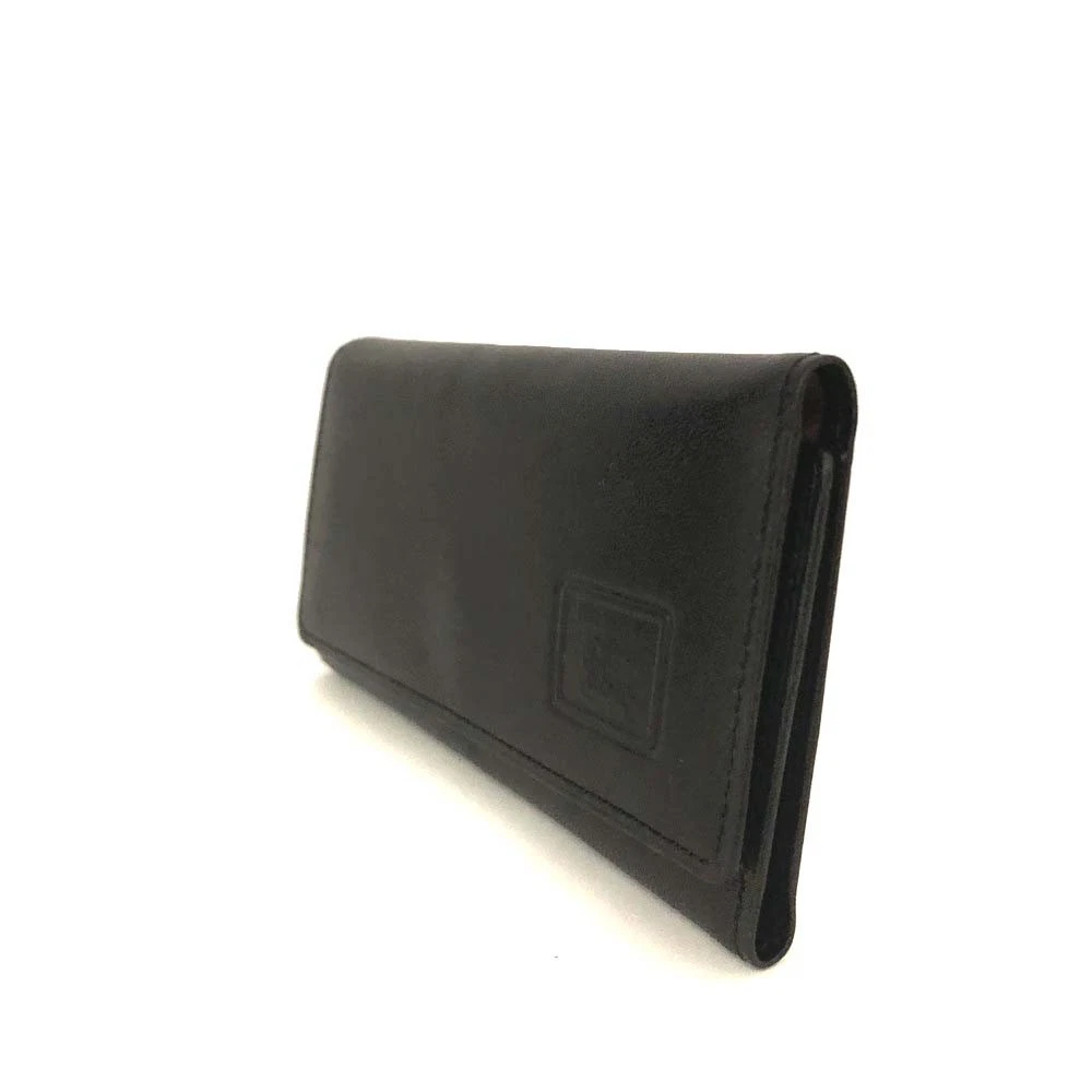 $280 Burberry House Check Leather 3 Ring Key Case Black