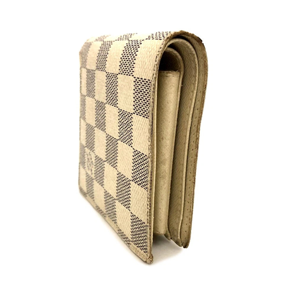 $675 2007 Louis Vuitton Damier Azur Marco Bifold Wallet CA0017