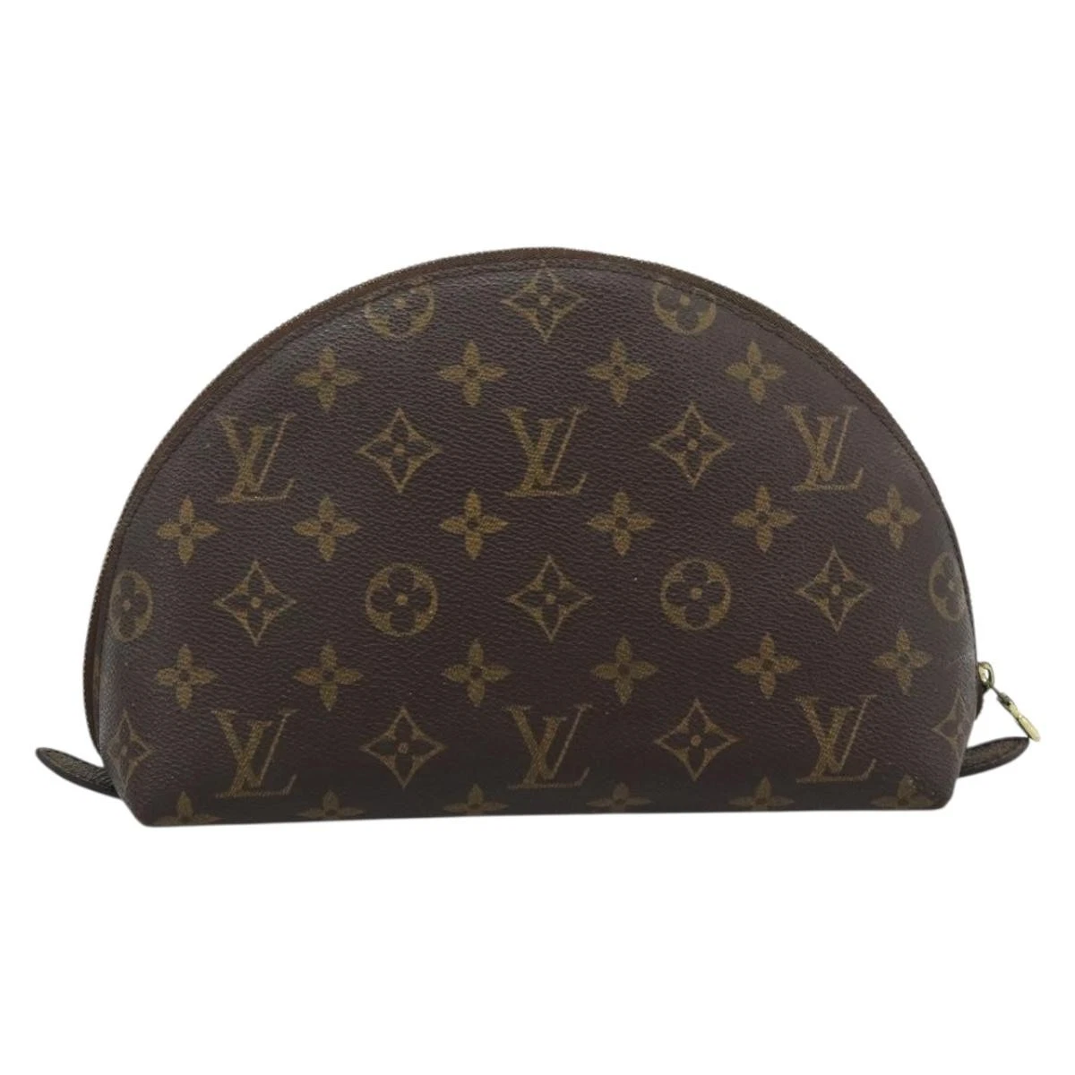 $735 2003 LOUIS VUITTON Monogram Trousse Demi Ronde TH0053