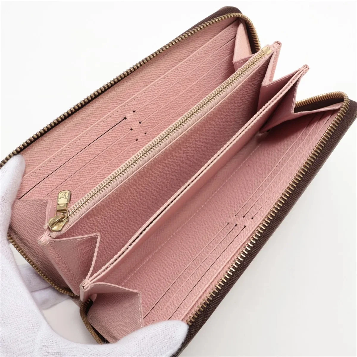$915 Louis Vuitton Monogram Zippy Wallet Rose Ballerine CA0176