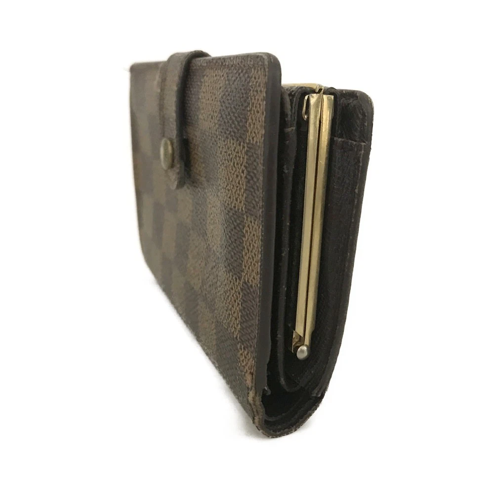 $750 2002 Louis Vuitton Damier Porte Monnaie Billets Viennois Bifold Wallet MI0062