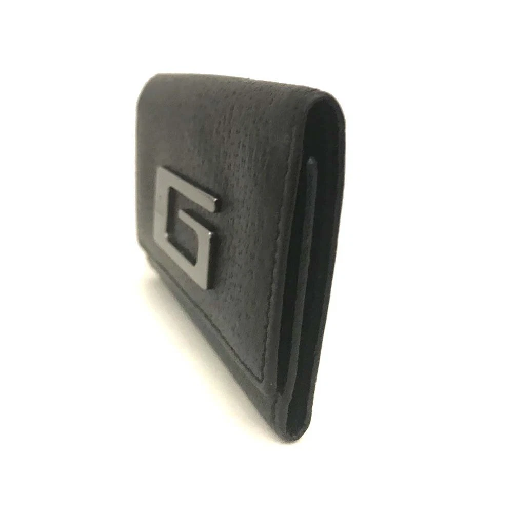 GUCCI G Logo Leather 6 Ring Key Case Black