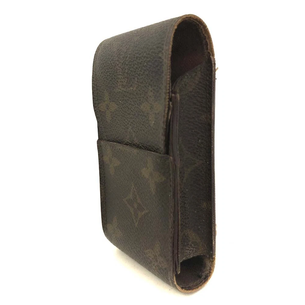 $310 1991 Louis Vuitton Monogram Cigarette Tobacco Case Brown MI0981