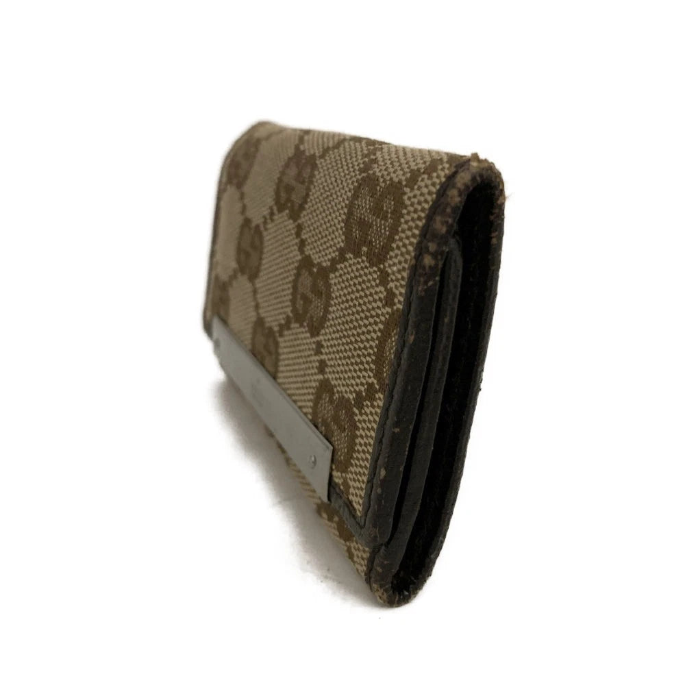 GUCCI GG Logo Canvas 6 Ring Key Case