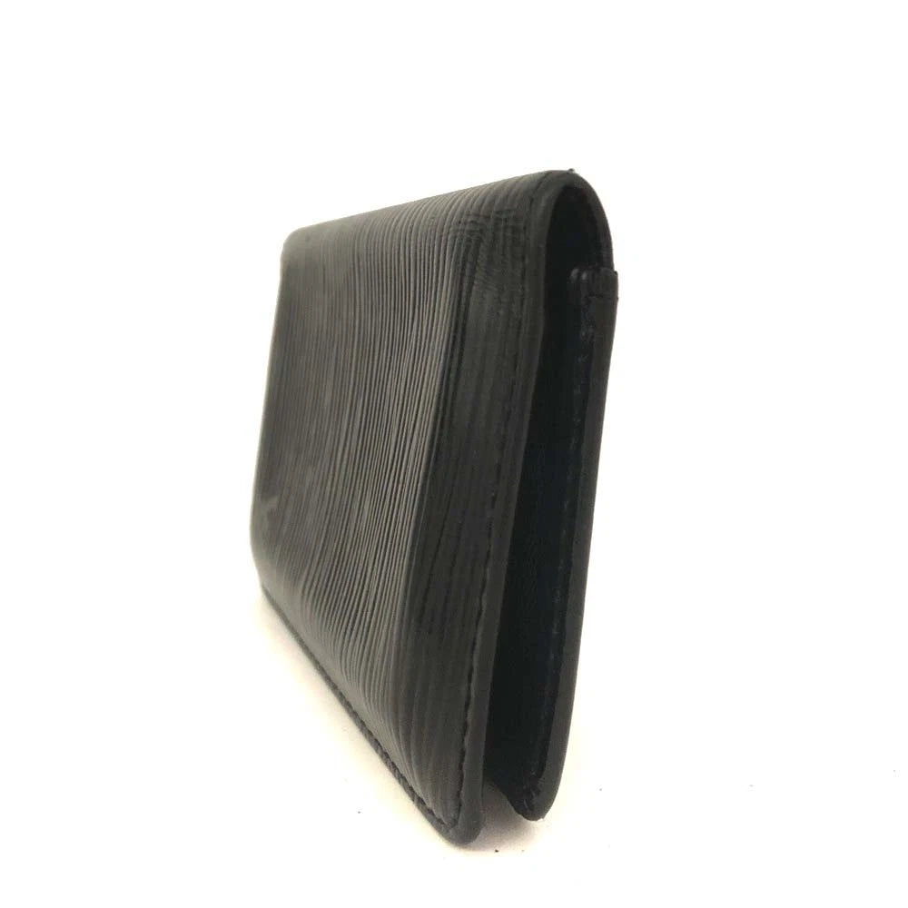 Louis Vuitton Epi De Poche Leather Pass Card Case Black CA0073