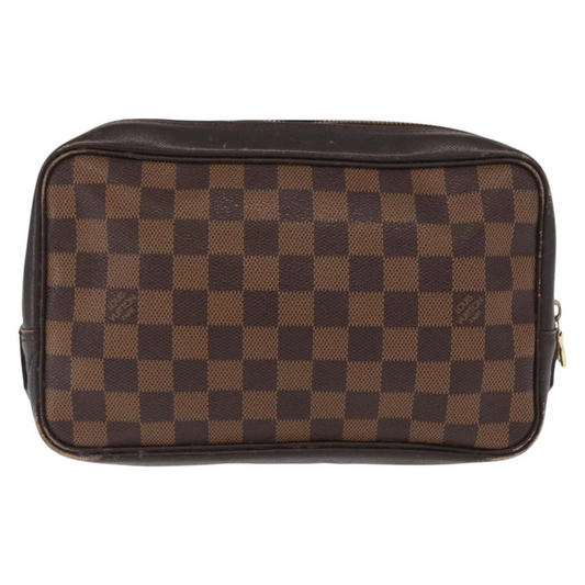 $1130 1998 LOUIS VUITTON Damier Ebene Toiletry Bag 25 CA0968