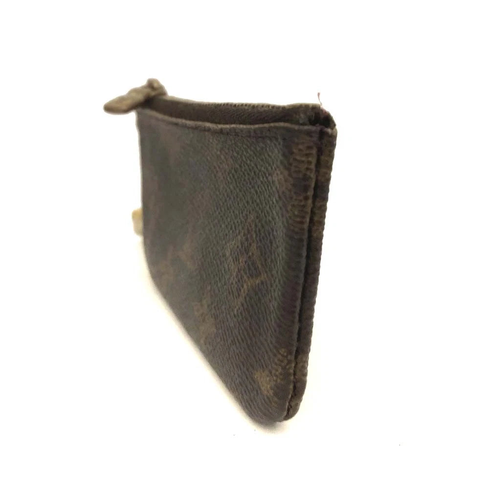 Louis Vuitton Monogram Pochette Cles Wallet Coin Purse Brown CA1020