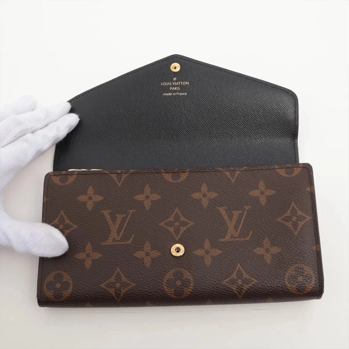 Louis Vuitton Giant Monogram Reverse Portefeuille Sarah M80726 Marron Long Walle